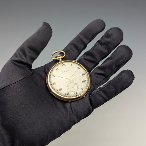 約 1931 年復古浪琴懷錶薄鍍金錶殼 Cal18.69Z 工作狀況良好